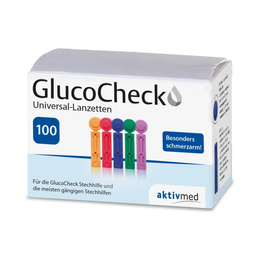 Universal-Lanzetten, 100 Stück|GlucoCheck Hot