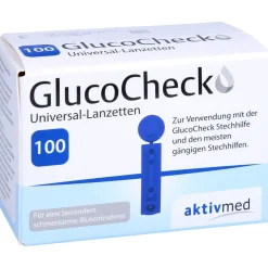 Universal-Lanzetten, 100 Stück|GlucoCheck Hot