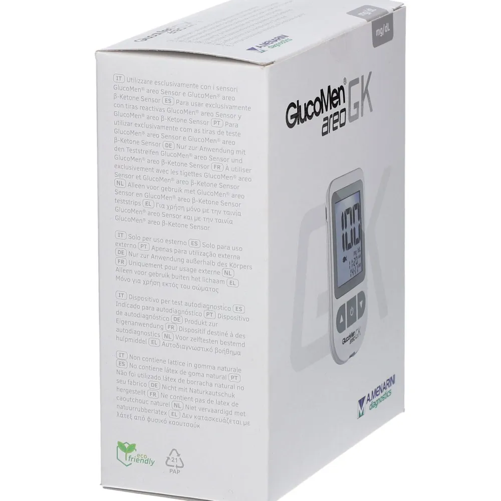 GlucoMen® areo GK mg/dl| Clearance