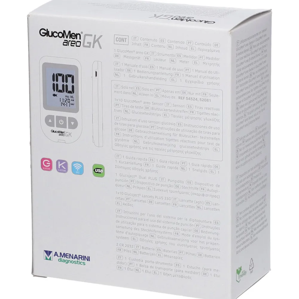 GlucoMen® areo GK mg/dl| Clearance