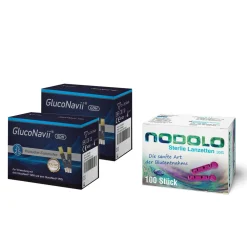 Gluconavii Blutzucker-Teststreifen und Nodolo Lanzetten im Kombiset> Clearance