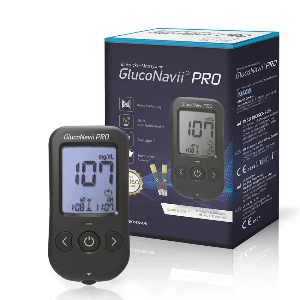 Gluconavii Pro Blutzuckermessgerät - Starterset (mmol/L)| Online