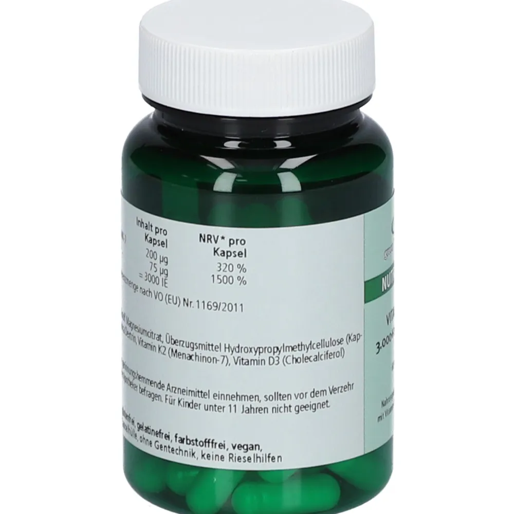 NUTRITHEKE Vitamin D3 3000 +200 K2 MK9|green line Outlet