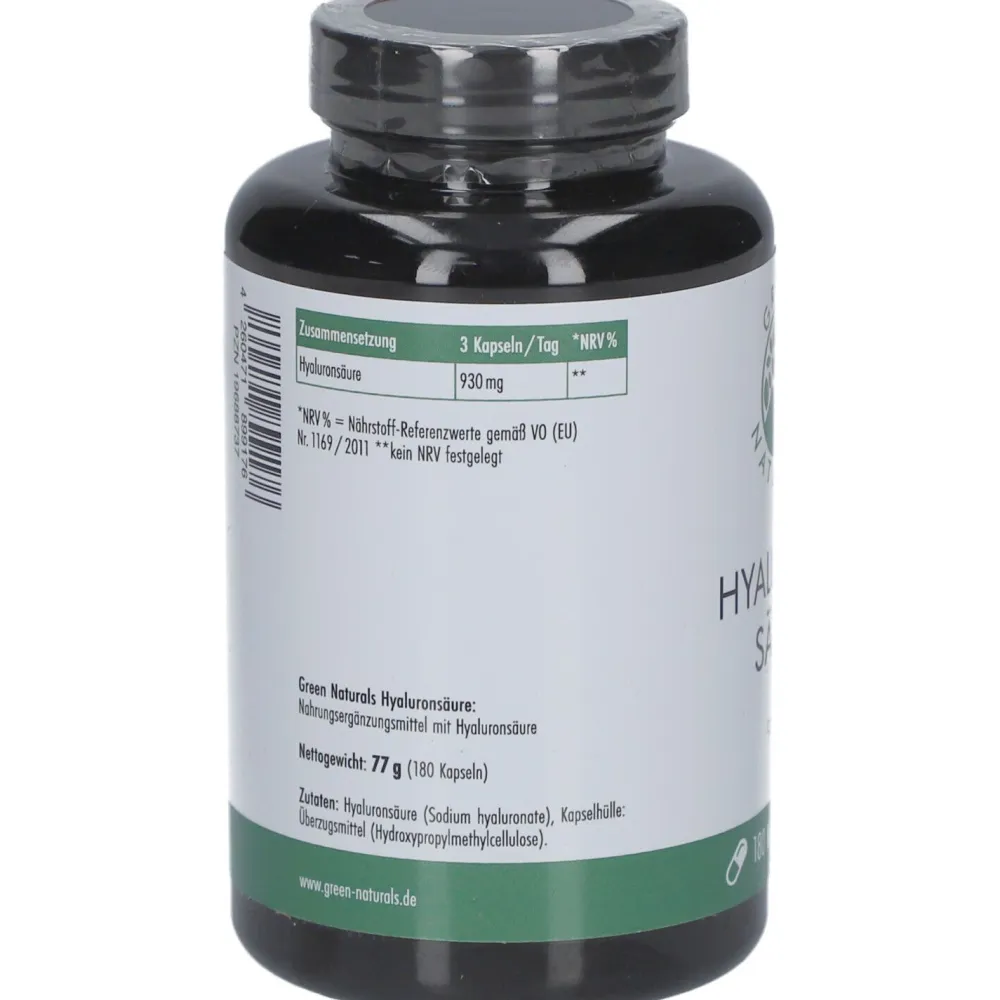 GREEN NATURALS Hyaluronsäure 930 mg vegan| Hot