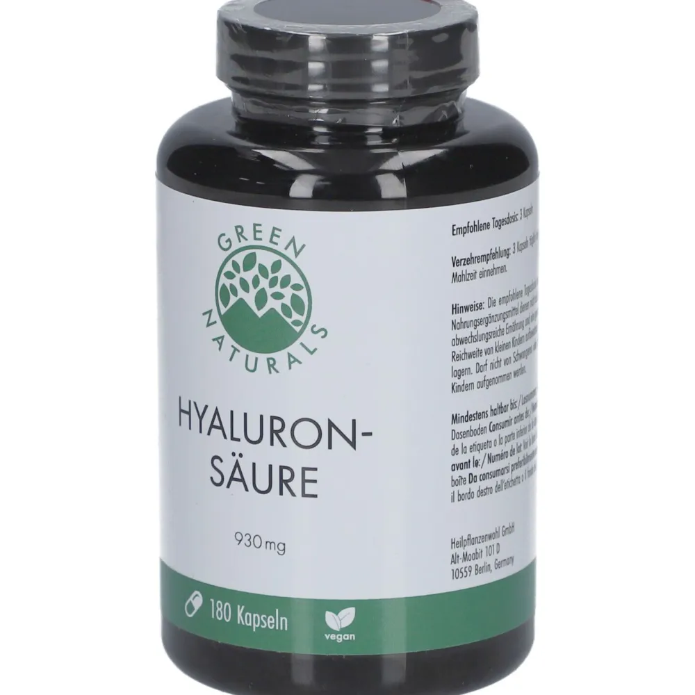 GREEN NATURALS Hyaluronsäure 930 mg vegan| Hot