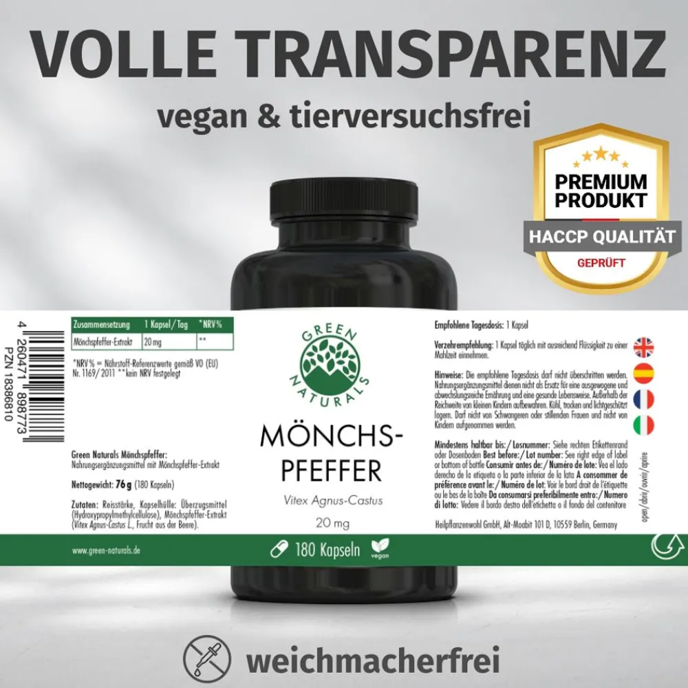 Mönchspfeffer 20 mg hochdosiert>GREEN NATURALS Discount