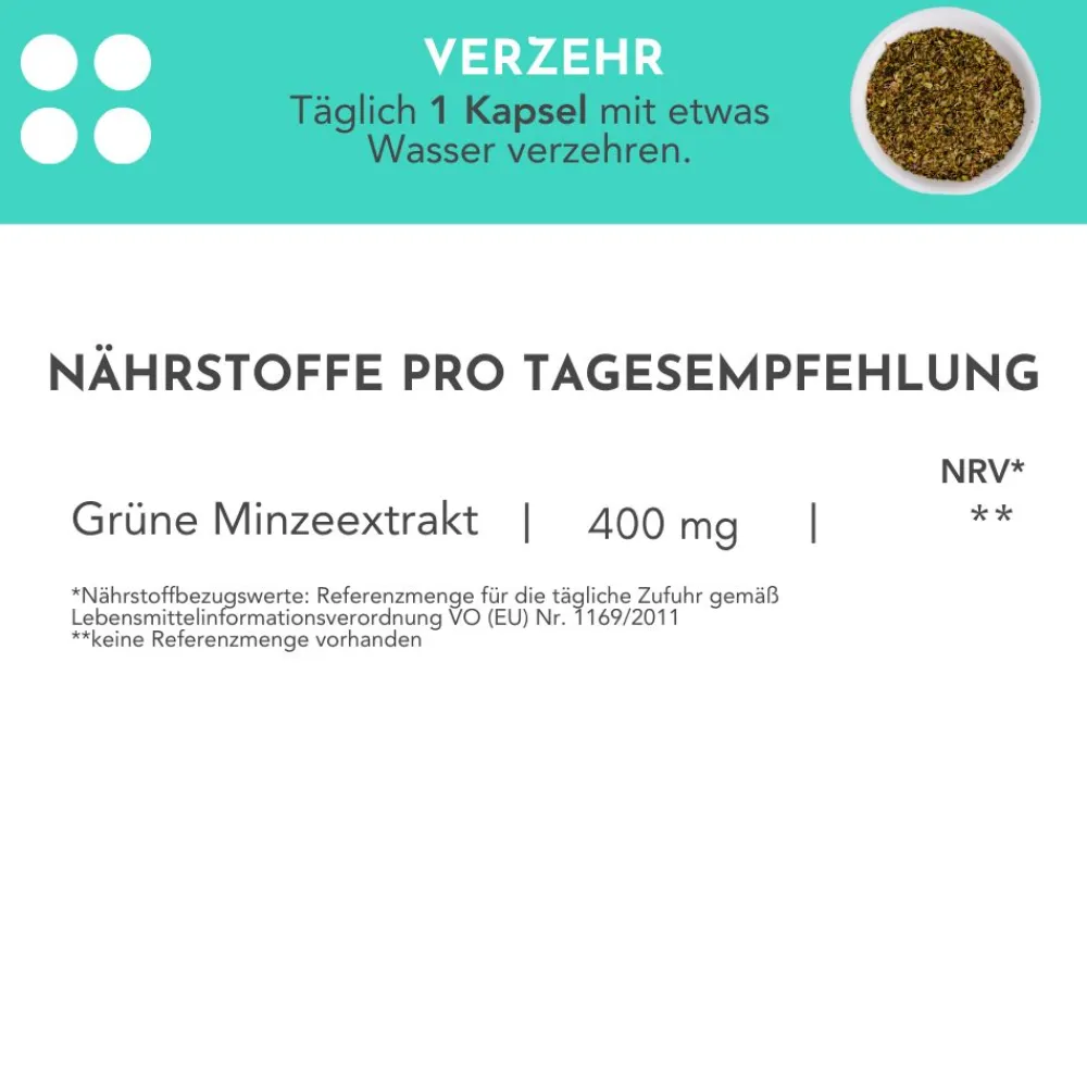 Grüne Minze Kapseln - Spearmint> New
