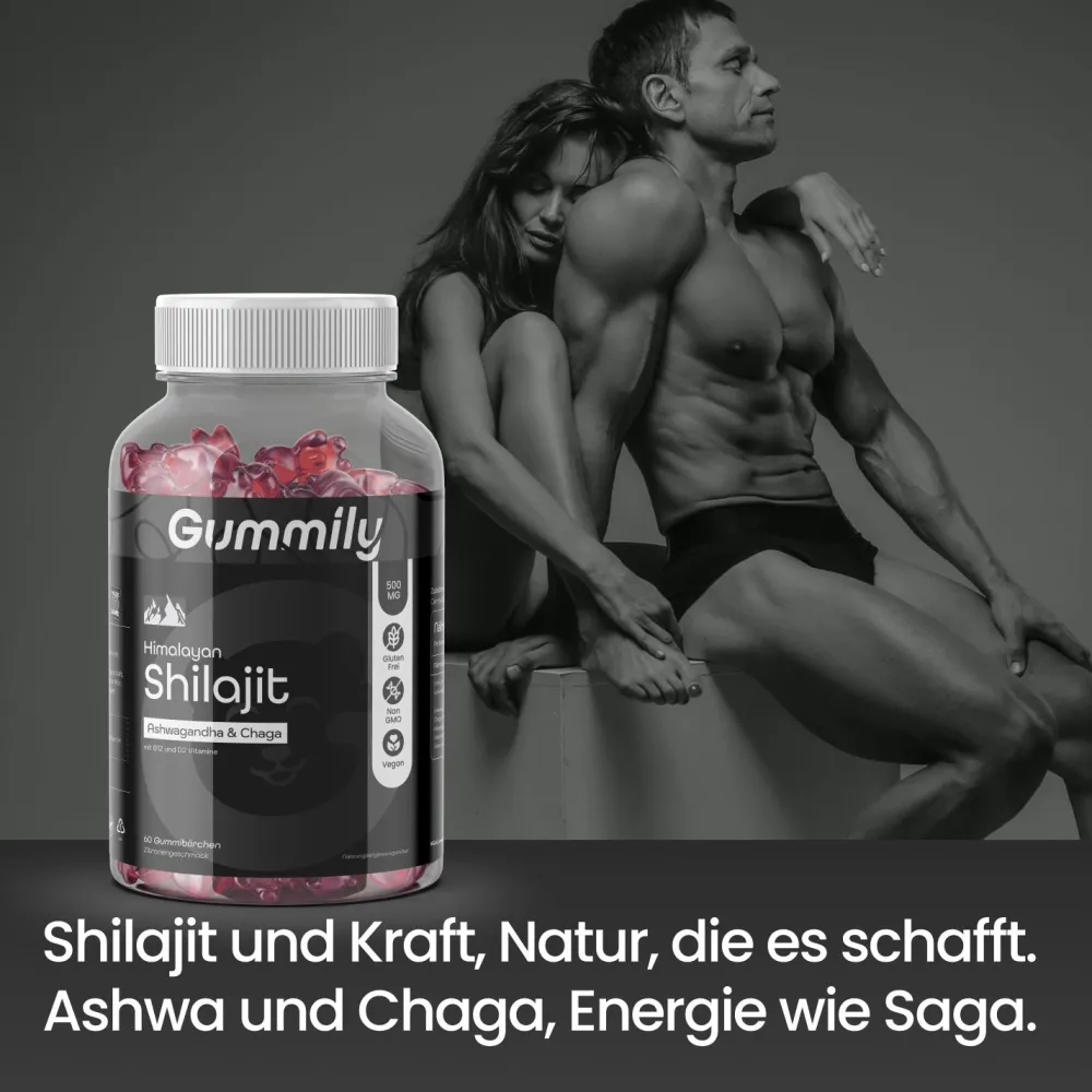 Gummily® Himalayan Shilajit Gummies - LABORGEPRÜFT - Ashwagandha & Chaga Extrakt> Clearance