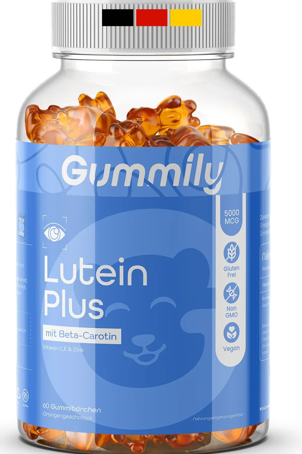 Gummily® Lutein Gummibärchen - LABORGEPRÜFT - mit Zink - Augenkomplex| Best