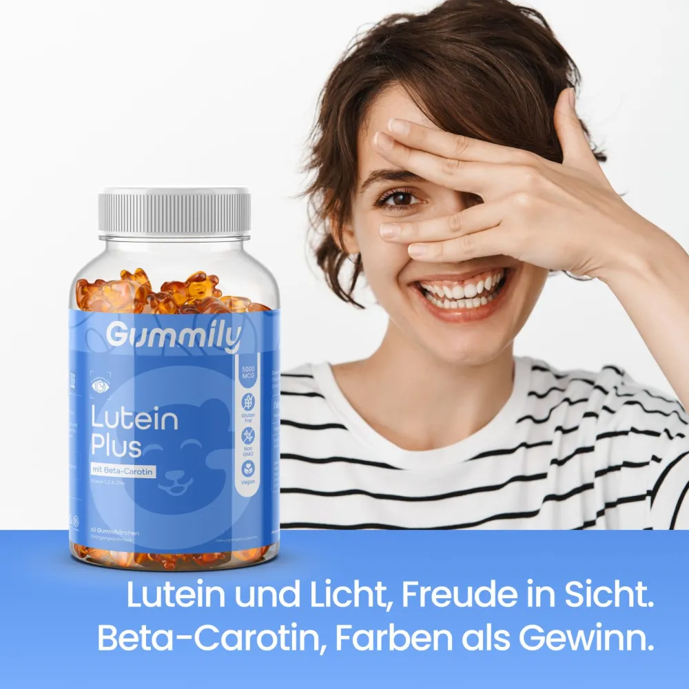 Gummily® Lutein Gummibärchen - LABORGEPRÜFT - mit Zink - Augenkomplex| Best