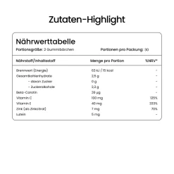 Gummily® Lutein Gummibärchen - LABORGEPRÜFT - mit Zink - Augenkomplex| Best