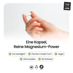 Gummily® Magnesium als Magnesiumglycinat Kapseln - LABORGEPRÜFT| New