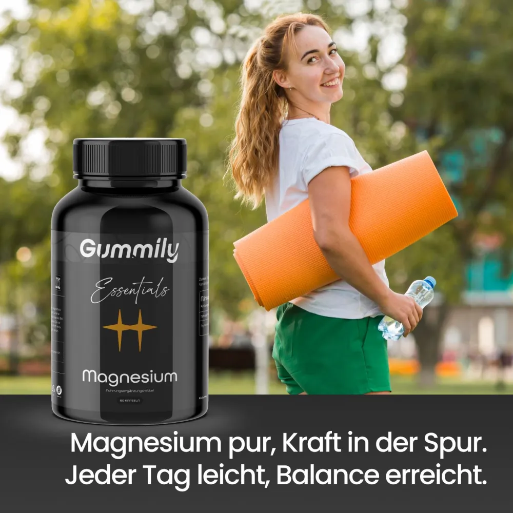Gummily® Magnesium als Magnesiumglycinat Kapseln - LABORGEPRÜFT| New