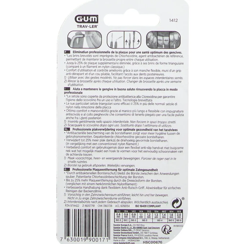 ® Trav-Ler® Interdentalbürsten 0,9 mm Orange>Gum Outlet