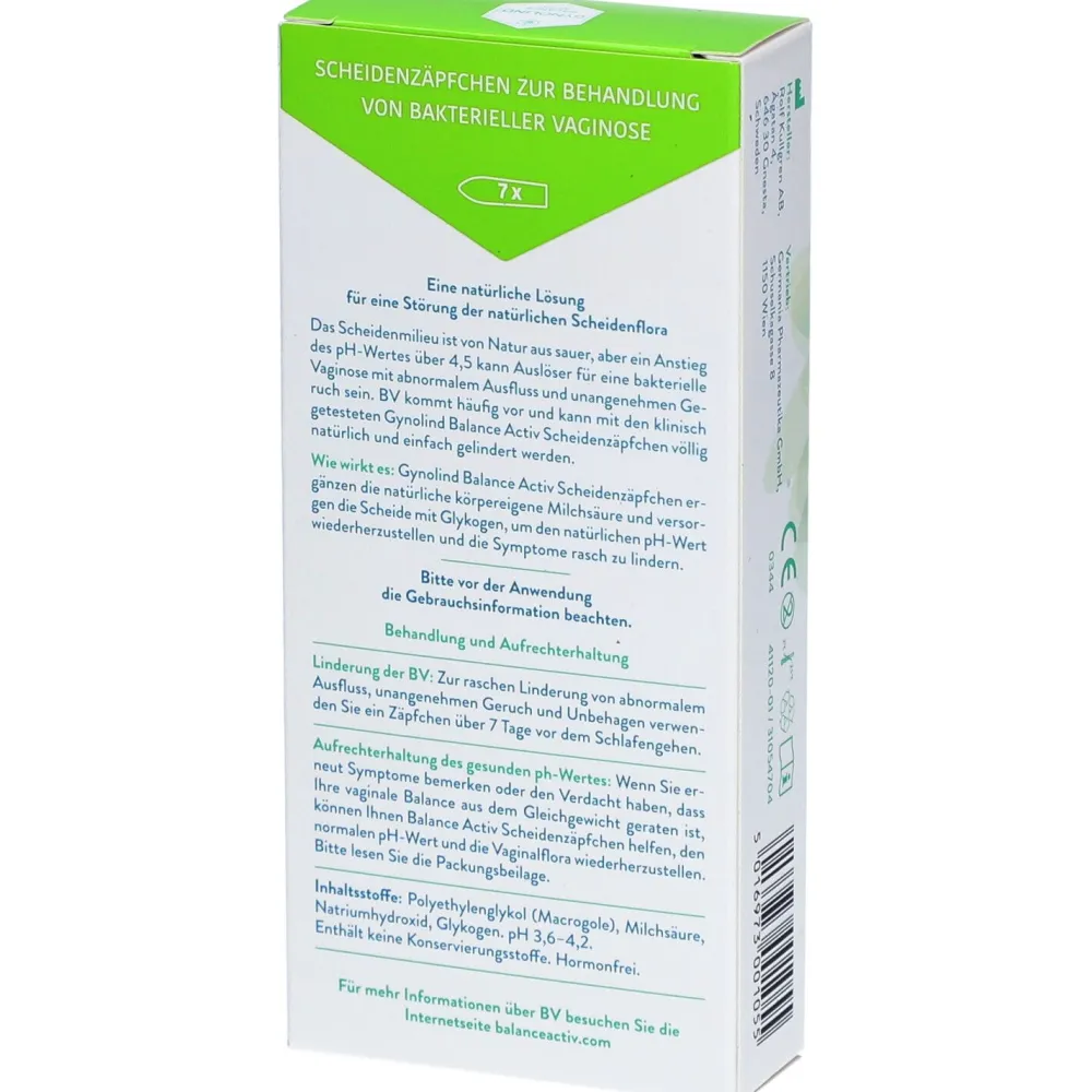 Gynolind Balance Activ Suppositorien> Online