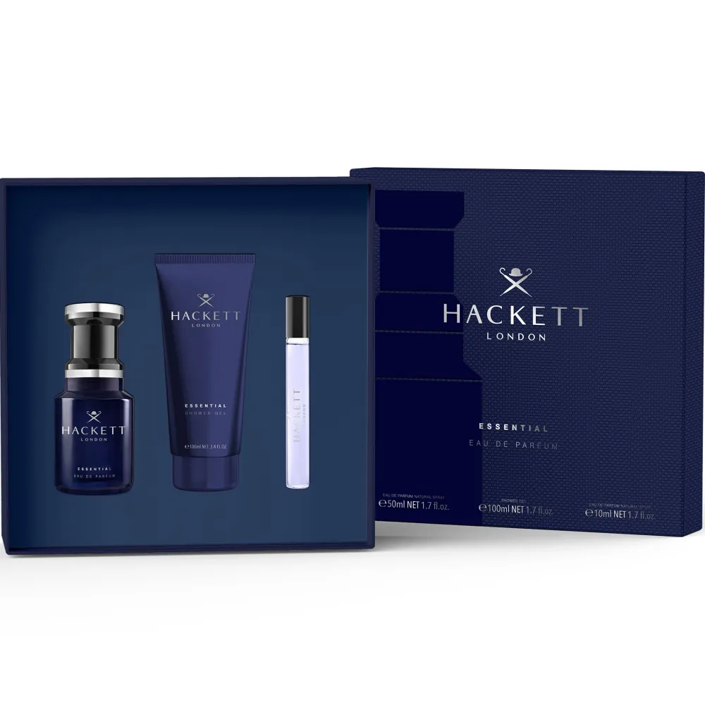 Essential Geschenkset Eau de Parfum + Shower Gel + Travel Spray>HACKETT New