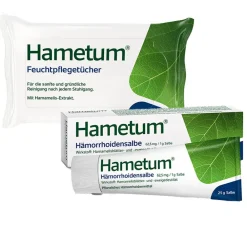 ® Feuchtpflegetücher + ® Hämorrhoidensalbe mit Applikator>Hametum Discount