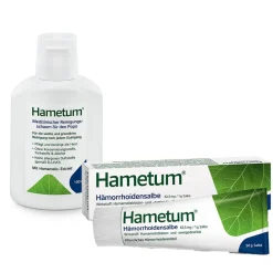 Hametum® Hämorrhoidensalbe mit Applikator + Hametum® Medizinischer Reinigungsschaum für den Popo> Outlet