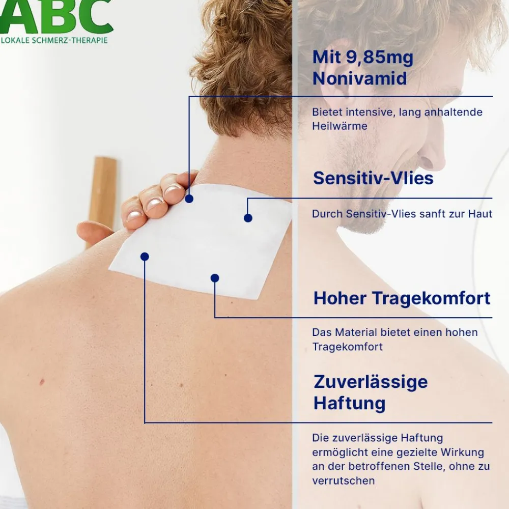 ABC® Wärme-Pflaster mit Sensitiv-Vlies 14 x 10 cm, 2 Pads>Hansaplast New