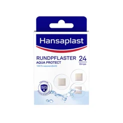 Aqua Protect Rundpflaster | Wundpflaster | Für empfindliche Haut | 100 % wasserdicht | Pflaster zum Schwimmen & Baden | Extra starke Klebkraft | Nicht verklebende Wundauflage | Flexible & atmungsaktiv