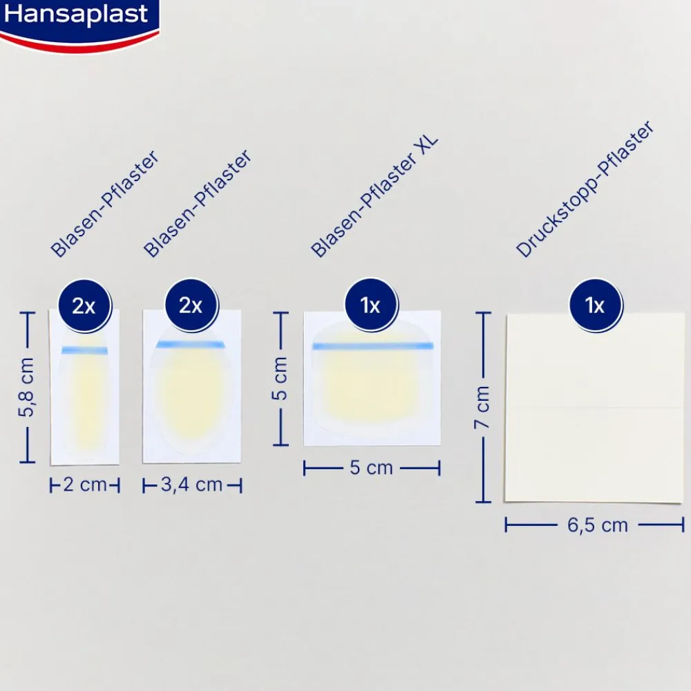 Blasenpflaster SOS Mix-Pack | Wirksame Behandlung von Blasen | Blasenschutz | Sofortige Schmerzlinderung | Druckentlastung | Extra starke Haftung | 5 Stück - Jetzt 20% mit dem Code hp20 sparen>Hansaplast