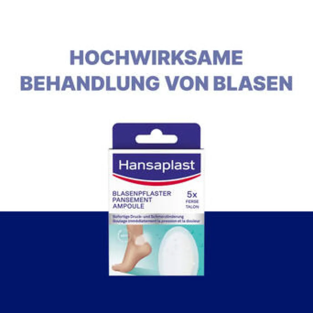 Blasenpflaster SOS Mix-Pack | Wirksame Behandlung von Blasen | Blasenschutz | Sofortige Schmerzlinderung | Druckentlastung | Extra starke Haftung | 5 Stück - Jetzt 20% mit dem Code hp20 sparen>Hansaplast