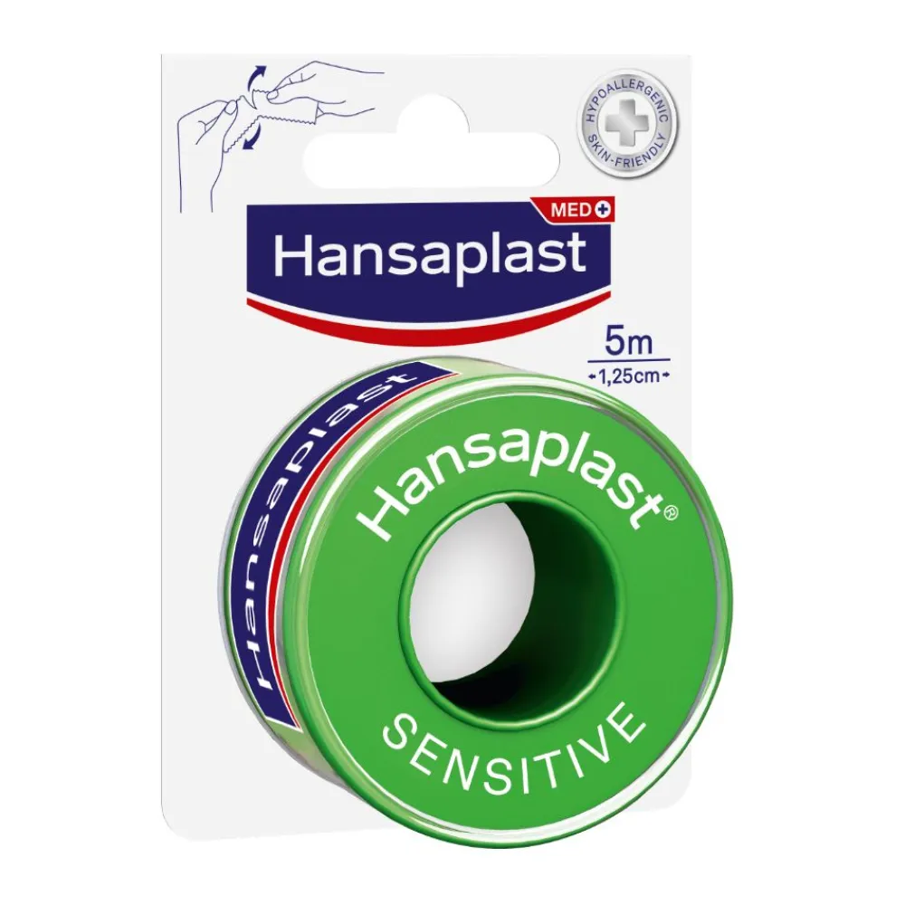 Fixierpflaster Sensitive | Hautfreundlich | Von Hand reißbar | Zur Fixierung von Wundauflagen | 5 m x 1,25 cm - Jetzt 20% mit dem Code hp20 sparen|Hansaplast Outlet