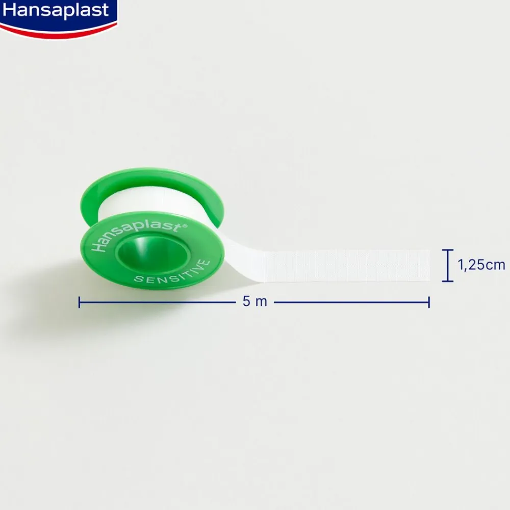 Fixierpflaster Sensitive | Hautfreundlich | Von Hand reißbar | Zur Fixierung von Wundauflagen | 5 m x 1,25 cm - Jetzt 20% mit dem Code hp20 sparen|Hansaplast Outlet