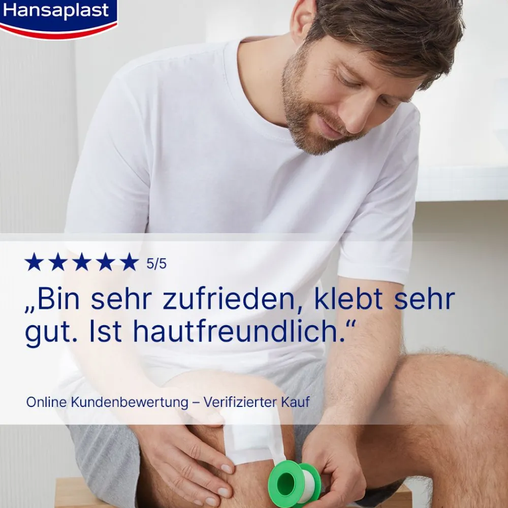 Fixierpflaster Sensitive | Hautfreundlich | Von Hand reißbar | Zur Fixierung von Wundauflagen | 5 m x 1,25 cm - Jetzt 20% mit dem Code hp20 sparen|Hansaplast Outlet