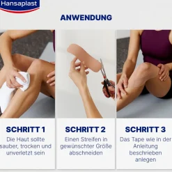 Kinesiologie Tape Schwarz | Unterstützt die Muskel- und Gelenkfunktion | Aktive Erholung | Fördert die Durchblutung | 5 cm x 5 m - Jetzt 20% mit dem Code hp20 sparen><noscript><img width=