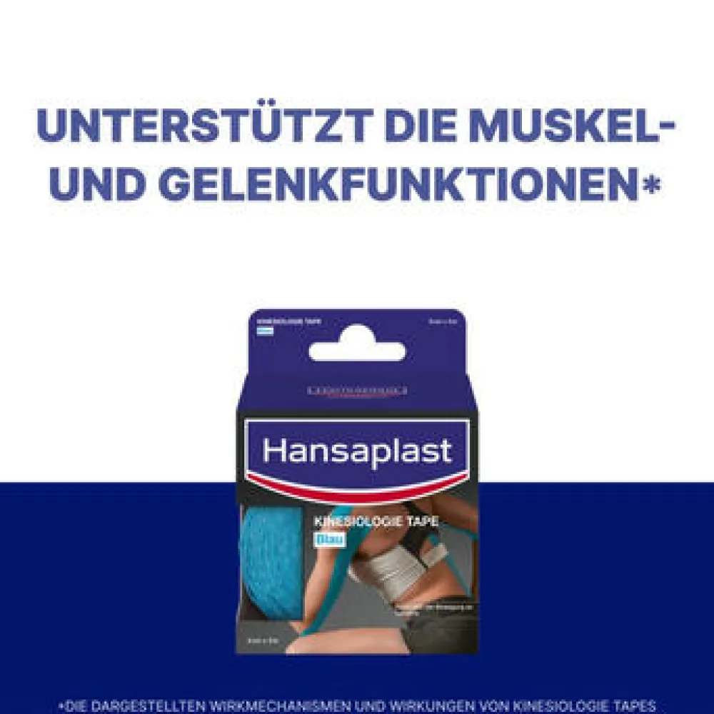 Kinesiologie Tape Schwarz | Unterstützt die Muskel- und Gelenkfunktion | Aktive Erholung | Fördert die Durchblutung | 5 cm x 5 m - Jetzt 20% mit dem Code hp20 sparen>Hansaplast Best