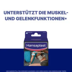 Kinesiologie Tape Blau | Unterstützt die Muskel- und Gelenkfunktion | Aktive Erholung | Fördert die Durchblutung | 5 cm x 5 m - Jetzt 20% mit dem Code hp20 sparen><noscript><img width=