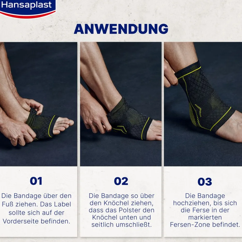 Performance Fußgelenkbandage S/M | Schützende Sportbandage | Fußgelenkbandage | Flexibel - Jetzt 20% mit dem Code hp20 sparen>Hansaplast New