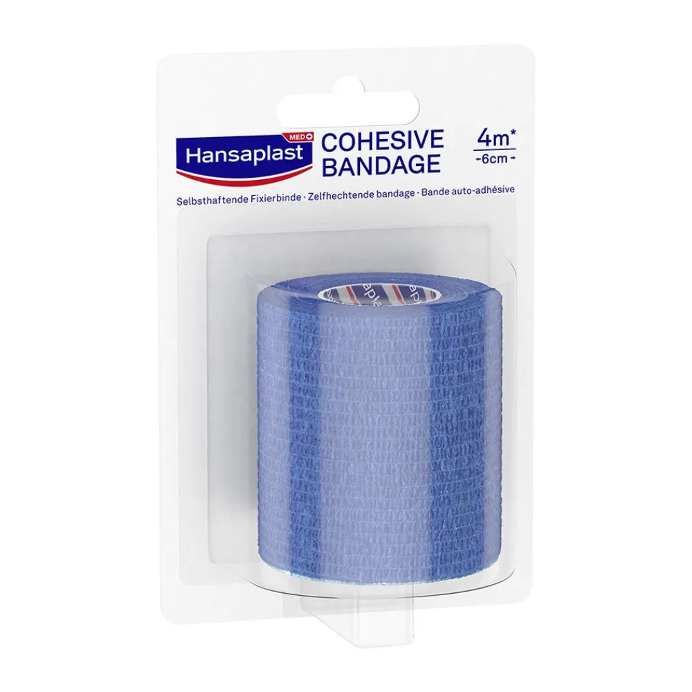 Selbsthaftender Fixierverband | Hoher Tragekomfort | Flexibel | Atmungsaktiv | 4 m x 6 cm - Jetzt 20% mit dem Code hp20 sparen|Hansaplast Best