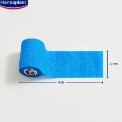 Selbsthaftender Fixierverband | Hoher Tragekomfort | Flexibel | Atmungsaktiv | 4 m x 6 cm - Jetzt 20% mit dem Code hp20 sparen|Hansaplast Best