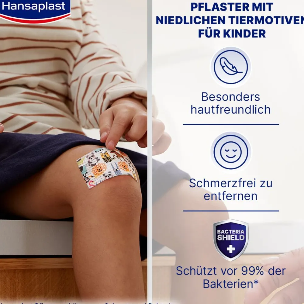 Sensitive Kids Pflaster | Weiches & atmungsaktives Material | Schmerzfrei zu entfernen | Aufmunternde Pflaster | 10 Stück - Jetzt 20% mit dem Code hp20 sparen|Hansaplast Best