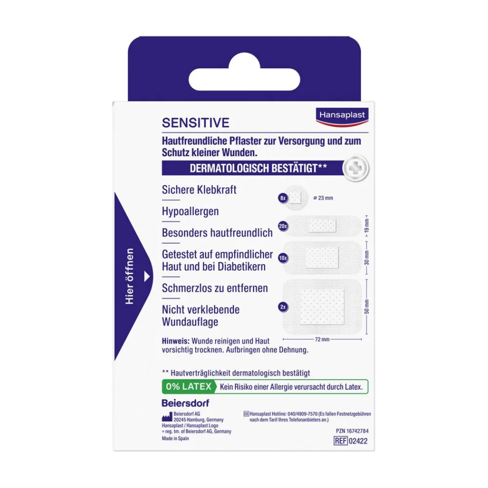 Sensitive Pflaster | Pflaster für empfindliche Haut | Schonender Wundschutz | 40 Stk. - Jetzt 20% mit dem Code hp20 sparen|Hansaplast New
