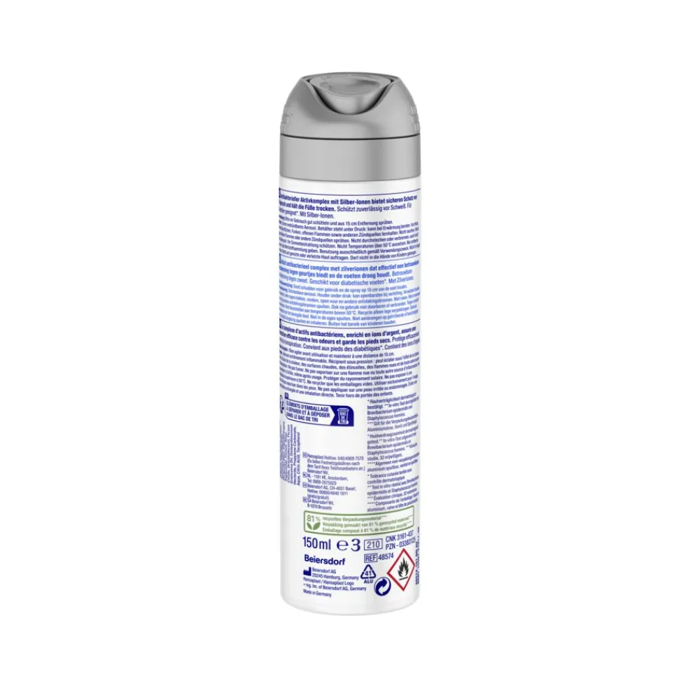 Silver Active Fußdeo | Fußspray gegen Fußgeruch & Schweißfüße | 72h-Schutz - Jetzt 20% mit dem Code hp20 sparen>Hansaplast Discount