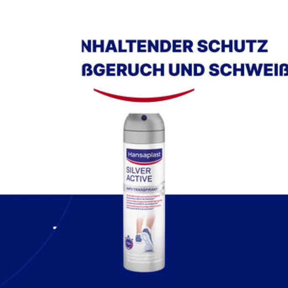 Silver Active Fußdeo | Fußspray gegen Fußgeruch & Schweißfüße | 72h-Schutz - Jetzt 20% mit dem Code hp20 sparen>Hansaplast Discount