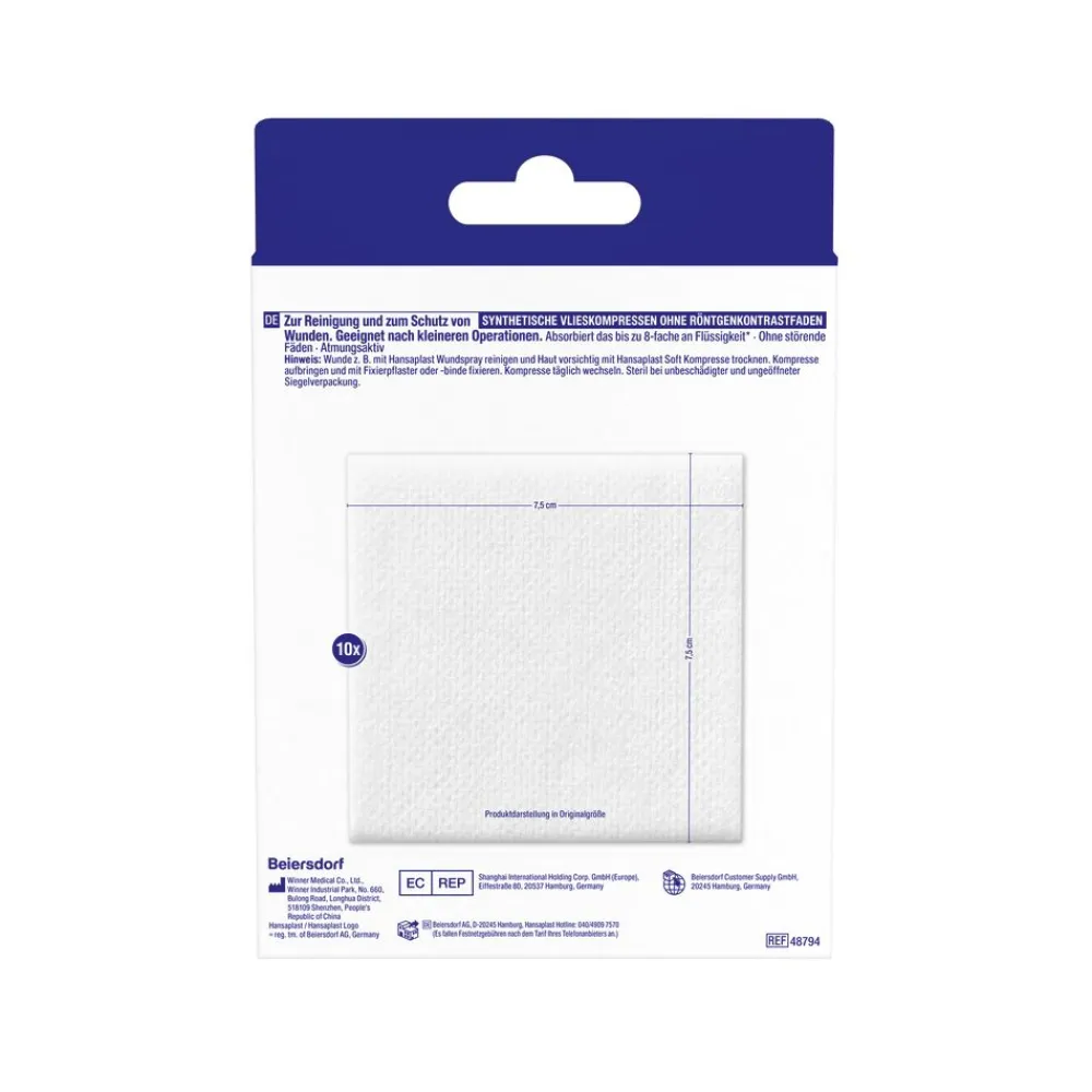 Soft Kompresse 7.5x7.5cm10 Stück - Jetzt 20% mit dem Code hp20 sparen>Hansaplast Clearance