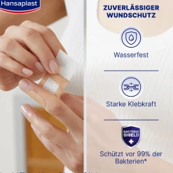 Universal Wundpflaster | Wasserabweisend | Starke Klebkraft | Nicht verklebende Wundauflage | Atmungsaktive Universal Pflaster | 20 Stück - Jetzt 20% mit dem Code hp20 sparen|Hansaplast Sale