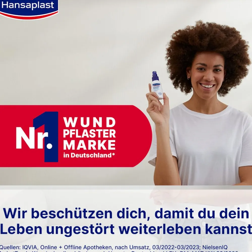 Wundspray | Antiseptische Reinigung | Schützt die Wunde | Einfache Wundreinigung - Jetzt 20% mit dem Code hp20 sparen>Hansaplast Outlet