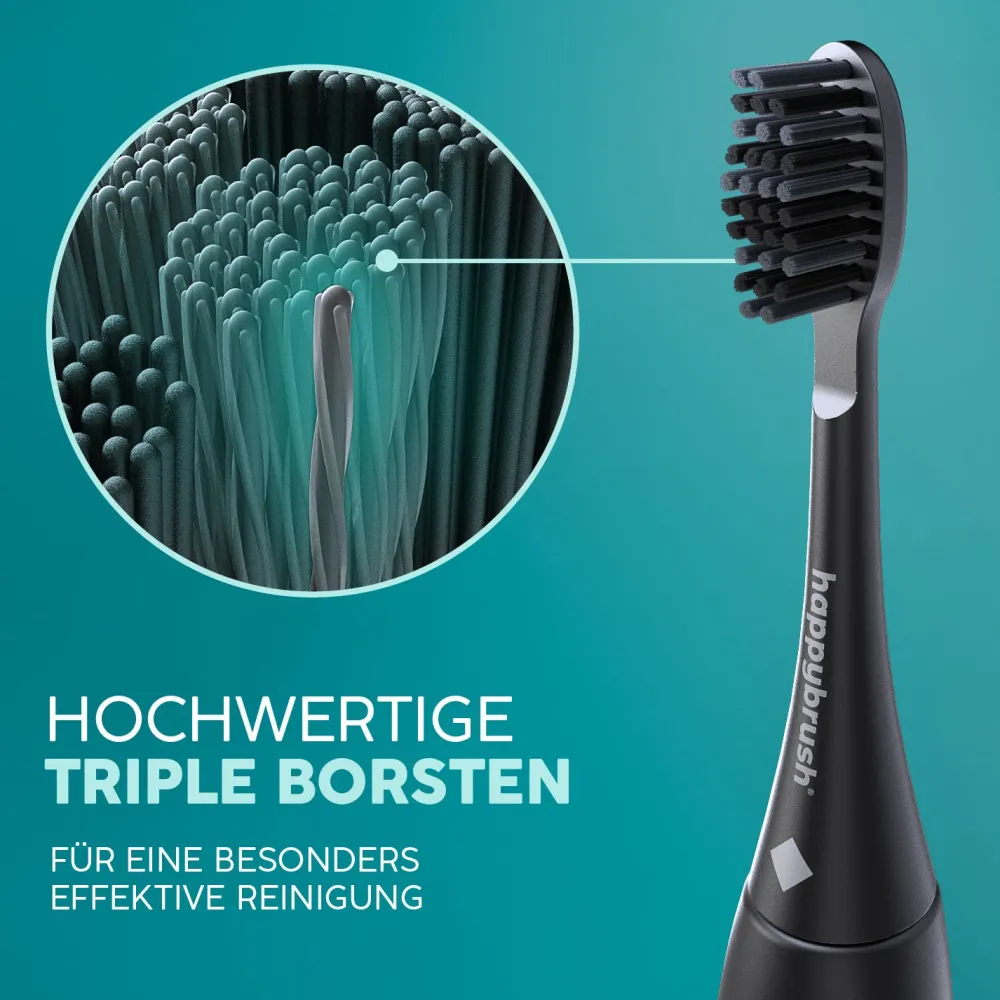 Aufsteckbürsten ECO VIBE 3 AllBlack|happybrush Discount