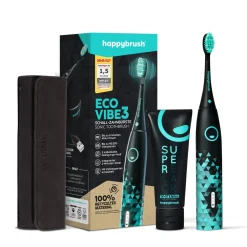 Schallzahnbürste Eco VIBE 3 Black-Mint | Set>happybrush New