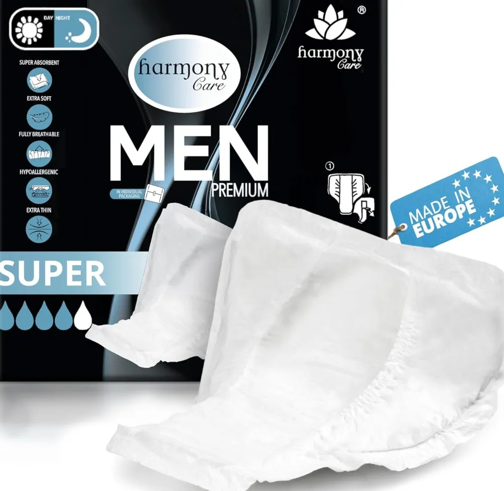 Harmony Care® Inkontinenzeinlagen für Männer - diskrete Einlagen bei Blasenschwäche für Herren| Discount