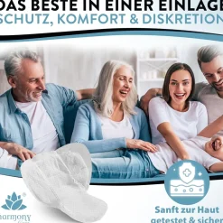 Harmony Care® Inkontinenzeinlagen für Männer - diskrete Einlagen bei Blasenschwäche für Herren| Discount