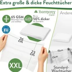 Harmony Care® Premium Feuchttücher für Erwachsene - XXL extra dick> Best