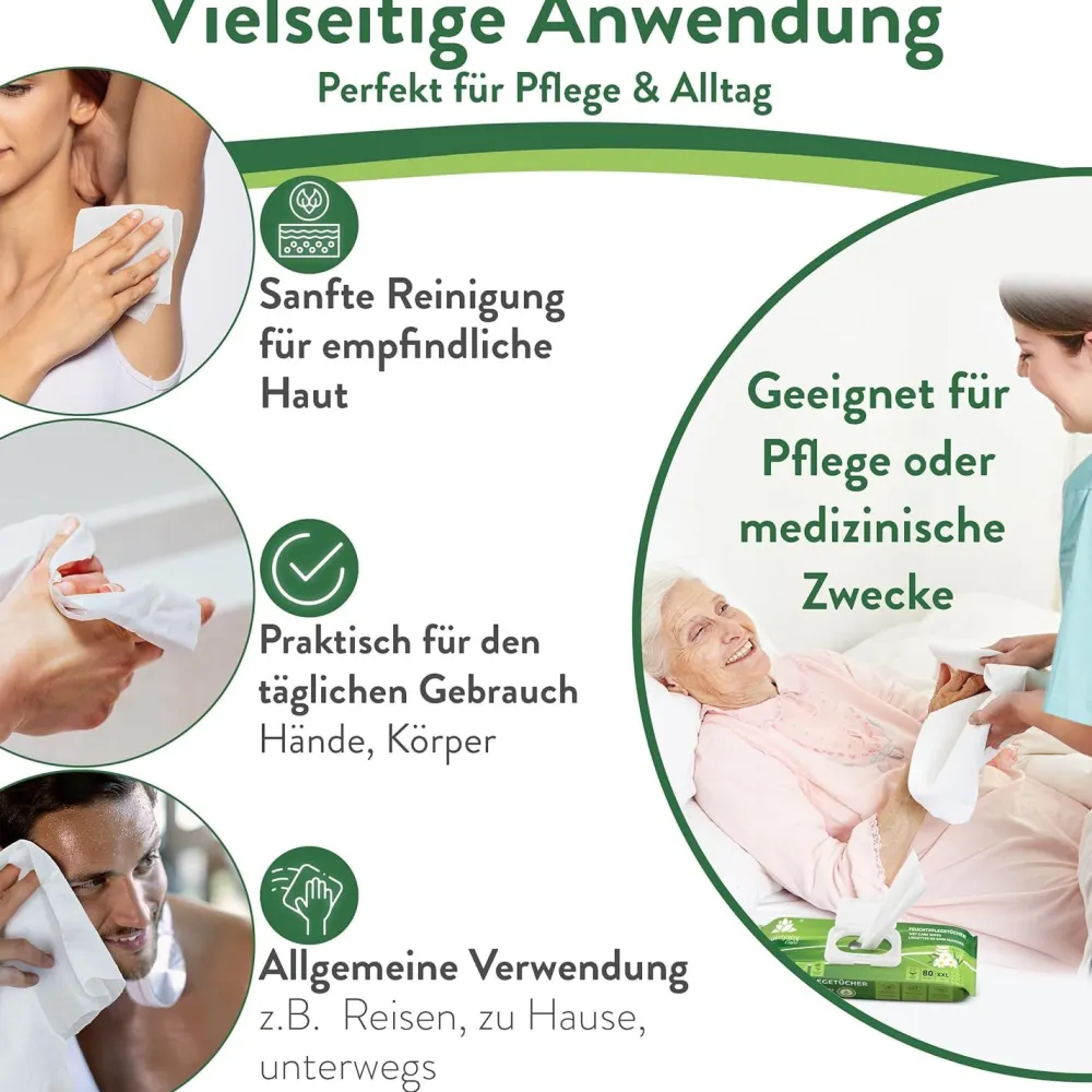Harmony Care® Premium Feuchttücher für Erwachsene - XXL extra dick> Best