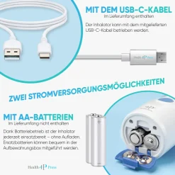 ® Inhalationsgerät – Tragbarer, Reisetauglicher Inhalator für Erwachsene & Kinder|Health Press New