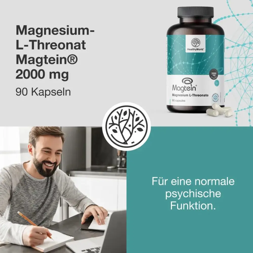 HealthyWorld Magnesium L-Threonat Magtein® 2000 mg|